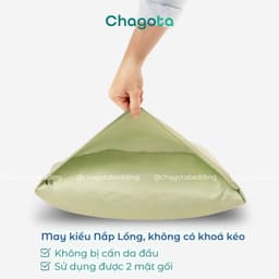 Combo Ruột Gối và Vỏ Gối Nằm Tencel 60s Chagota Bedding Size 45x65cm Sợi Gòn Lông Vũ Cao Cấp Vỏ Bọc Cotton Cao Cấp 2