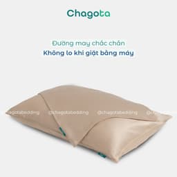 Combo Ruột Gối và Vỏ Gối Nằm Tencel 60s Chagota Bedding Size 45x65cm Sợi Gòn Lông Vũ Cao Cấp Vỏ Bọc Cotton Cao Cấp 3