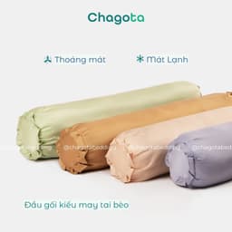 Combo Ruột Gối và Vỏ Gối Ôm Tencel 60s Chagota Bedding Size 35x100cm Sợi Gòn Lông Vũ Cao Cấp Vỏ Bọc Cotton Cao Cấp 7