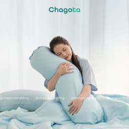 Combo Ruột Gối và Vỏ Gối Ôm Tencel 60s Chagota Bedding Size 35x100cm Sợi Gòn Lông Vũ Cao Cấp Vỏ Bọc Cotton Cao Cấp 8