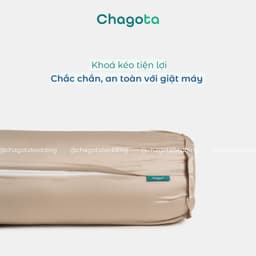 Combo Ruột Gối và Vỏ Gối Ôm Tencel 60s Chagota Bedding Size 35x100cm Sợi Gòn Lông Vũ Cao Cấp Vỏ Bọc Cotton Cao Cấp 3