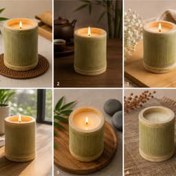 Nến Thơm Cao Cấp Sáp Đậu Nành Nhiều Mùi Hương, Cốc Ống Tre Thời Gian Cháy Từ 20 Đến 40 Giờ Giúp Thư Giãn 2