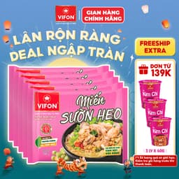 [VOUCHER HOT 10%] Combo 5 Gói Miến Măng Vịt/Miến Sườn Heo/Miến Lẩu Thái - Hương Vị Đậm Đà, 58g/Gói 2