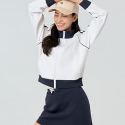 Bộ Đồ Nỉ Thể Thao Nữ YODY Set Áo Khoác khóa kéo Chân Váy Năng Động WASL26F005 2