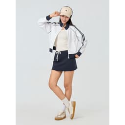 Bộ Đồ Nỉ Thể Thao Nữ YODY Set Áo Khoác khóa kéo Chân Váy Năng Động WASL26F005 4