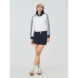 Bộ Đồ Nỉ Thể Thao Nữ YODY Set Áo Khoác khóa kéo Chân Váy Năng Động WASL26F005 5
