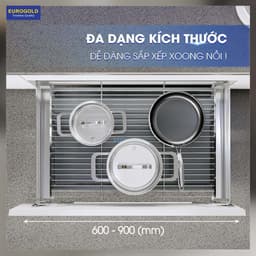 Gía đựng xoong nồi inox 304 nan dẹt Eurogold 5