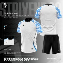 [STRIVEND GO SG03] Bộ Quần Áo Bóng Đá Nam Nữ Người Lớn Bigsize | Size S–6XL, 10–150KG | Thoáng Mát Co Giãn 6