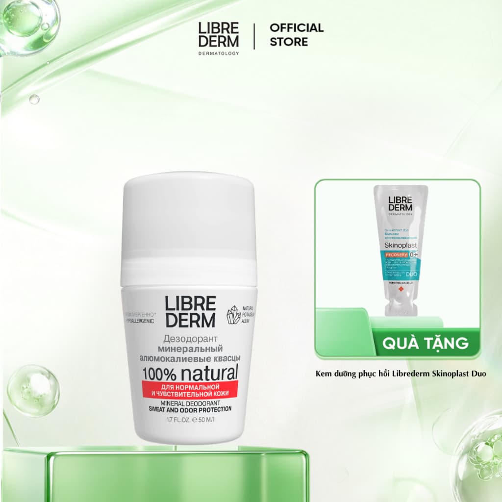Lăn khử mùi khoáng tự nhiên Librederm Mineral Deodorant 50ml