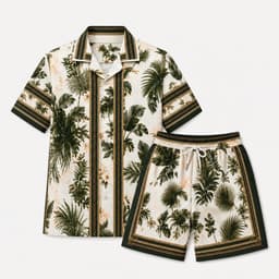 Set Bộ Bé Trai Roman Kid MK Kids Áo Sơ Mi Cộc Tay Và Quần Short Đi Chơi - Chất Lụa Mịn Mềm Mát 2-10 Tuổi 8