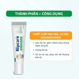 Gel bôi Nipcare Mild Itch Relief 15g - giảm ngứa, dịu da cho bé khi muỗi đốt, chàm sữa, hăm 6