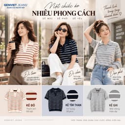 9286 - Áo len mùa thu GenViet Jeans thời trang dáng polo  chất mềm mịn, khó xù, giữ phom tôn dáng 8