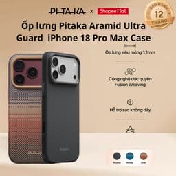 [Ultra Guard / iPhone 18 Promax] Ốp lưng Pitaka Aramid Ultra Guard bảo vệ chống sốc cho iPhone 18 Pro Max Case 1