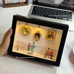 Khung ảnh A5, triển lãm bảo tàng Museum Nền Kute in hình custom theo yêu cầu có đèn handmade tặng người yêu - Erashop 6