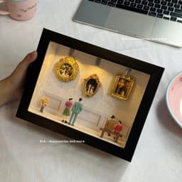 Khung ảnh A5, triển lãm bảo tàng Museum Nền Kute in hình custom theo yêu cầu có đèn handmade tặng người yêu - Erashop 4