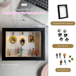 Khung ảnh A5, triển lãm bảo tàng Museum Nền Kute in hình custom theo yêu cầu có đèn handmade tặng người yêu - Erashop 7