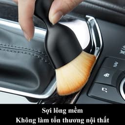 Chổi mini vệ sinh nội thất lông mềm vát xéo nắp đậy. NL 6