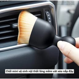 Chổi mini vệ sinh nội thất lông mềm vát xéo nắp đậy. NL 1