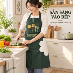 Tạp Dề Nhà Bếp JYoohome Chống Thấm Nước, Làm Bếp Có Túi Lớn Cho Nam Và Nữ Tạp Dề Bếp Nấu Ăn 7