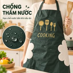 Tạp Dề Nhà Bếp JYoohome Chống Thấm Nước, Làm Bếp Có Túi Lớn Cho Nam Và Nữ Tạp Dề Bếp Nấu Ăn 4