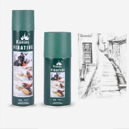 Chai Xịt Bảo Quản Tranh Kuelox 180ml 300ml | Xịt Fixative Giữ Màu Lâu Phai, Chống Bụi, Ẩm Mốc, Không Lem 8