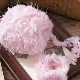 Len thiết kế lông thú, thích hợp làm mũ, khăn quàng, túi xách, đồ thiết kế thủ công [100g] 7