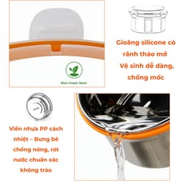 Hộp Đựng Thực Phẩm Inox Cao Cấp 380ml - 2700ml Nắp Khóa Kín Khít - Khay Inox Đun Bếp Từ Lò Nướng Chịu Nhiệt Tốt HDCIN 02 7