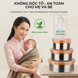 Hộp Đựng Thực Phẩm Inox Cao Cấp 380ml - 2700ml Nắp Khóa Kín Khít - Khay Inox Đun Bếp Từ Lò Nướng Chịu Nhiệt Tốt HDCIN 02 3