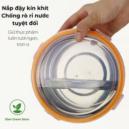 Hộp Đựng Thực Phẩm Inox Cao Cấp 380ml - 2700ml Nắp Khóa Kín Khít - Khay Inox Đun Bếp Từ Lò Nướng Chịu Nhiệt Tốt HDCIN 02 5