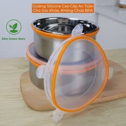 Hộp Đựng Thực Phẩm Inox Cao Cấp 380ml - 2700ml Nắp Khóa Kín Khít - Khay Inox Đun Bếp Từ Lò Nướng Chịu Nhiệt Tốt HDCIN 02 9