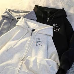 Áo Khoác Hoodie Zip From Rộng Heilo SunDay Áo Khoác Nỉ Bông Nam Nữ Có Mũ Dày Dặn Không Bai Xù 5