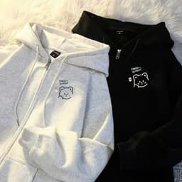 Áo Khoác Hoodie Zip From Rộng Heilo SunDay Áo Khoác Nỉ Bông Nam Nữ Có Mũ Dày Dặn Không Bai Xù 1