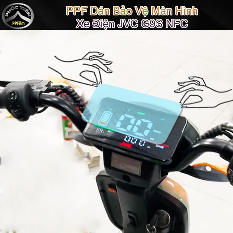 Màng phủ PPF bảo vệ màn hình xe điện JVC G9S NFC chống trầy, Vô hình bóng gương
