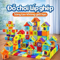 Đồ chơi lắp ghép 3D lâu đài 160 chi tiết giúp trẻ phát triển tư duy sáng tạo. 1