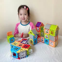 Đồ chơi lắp ghép 3D lâu đài 160 chi tiết giúp trẻ phát triển tư duy sáng tạo. 2