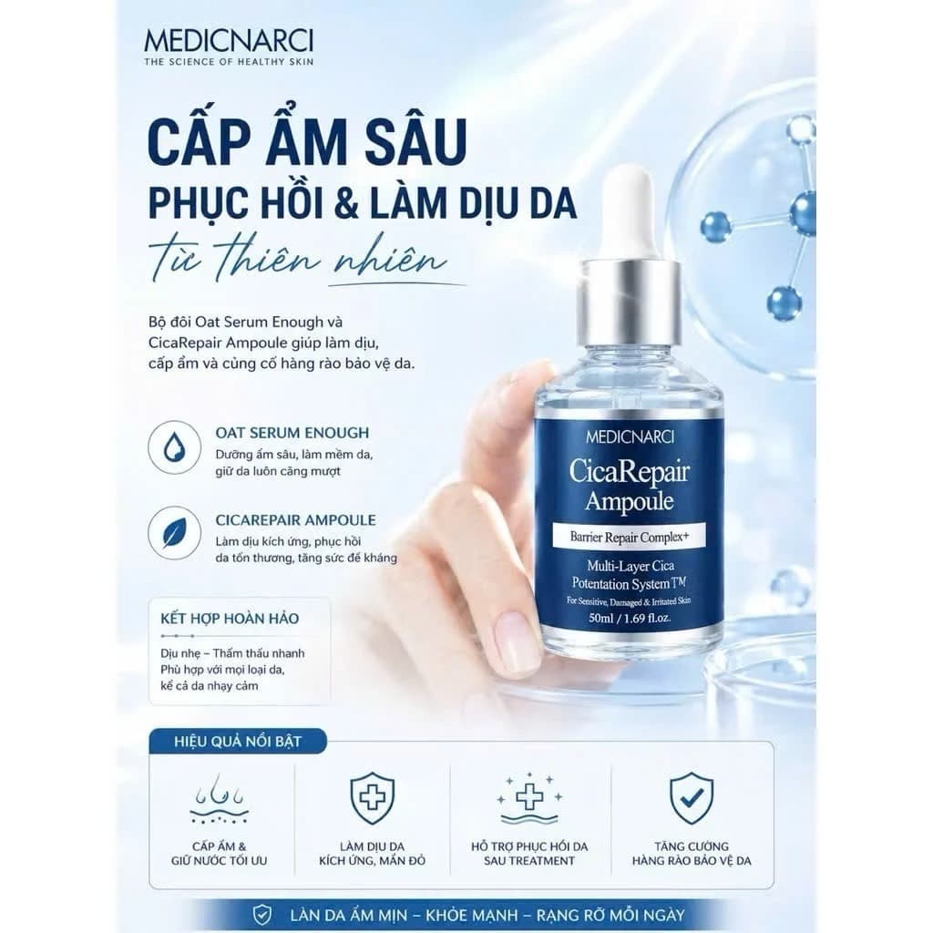 MEDICNARCI KOREA | CICA REPAIR AMPOULE – PHỤC HỒI DA