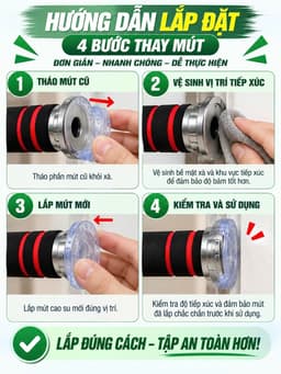 Bộ 2 miếng mút cao su xà đơn 5