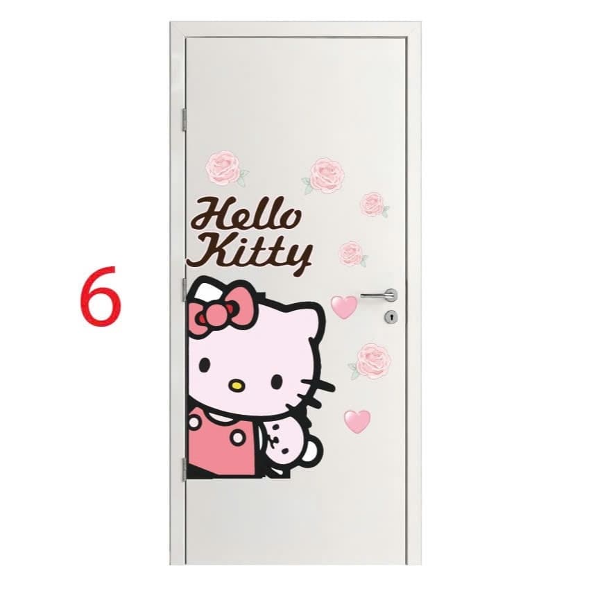 Decal sticker (Mẫu 1-9) dán cửa, hình dán cửa dễ thương, có sẵn keo dán