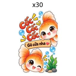 (Mẫu 23-32) Decal sticker  Nhỡ gõ cửa, hình dán cửa dễ thương, có sẵn keo dán 3