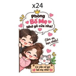 (Mẫu 23-32) Decal sticker  Nhỡ gõ cửa, hình dán cửa dễ thương, có sẵn keo dán 8