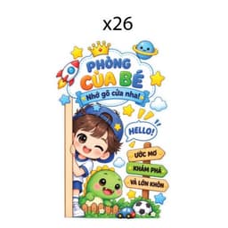 (Mẫu 23-32) Decal sticker  Nhỡ gõ cửa, hình dán cửa dễ thương, có sẵn keo dán 6