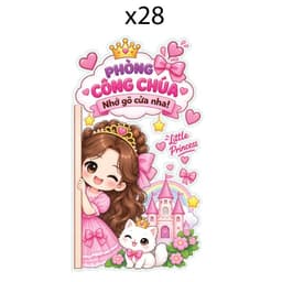 (Mẫu 23-32) Decal sticker  Nhỡ gõ cửa, hình dán cửa dễ thương, có sẵn keo dán 4