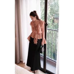 Áo Bèo Tầng Dài Tay Bo Chun Eo Chất Chiffon Hàn Mềm Rủ MACI MCAADNA0413 Thời Trang Nữ Thiết Kế 5