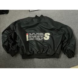 Áo Khoác Bomber Gió Jacket Chữ S In Lưng Nhiều Chữ Tay Nhún Nam Nữ Chất Gió 6