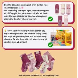 (Rẻ Vô Địch) Set 5 Đôi Tất Chống Trượt Cho Bé Gái Họa Tiết Thỏ Đáng Yêu Vớ Cổ Cao Cho Trẻ Từ 1 Đến 12 Tuổi 3