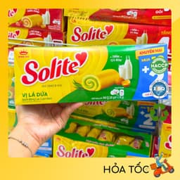 Bánh Solite Kinh Đô - Bánh Bông Lan Cuộn Kem, Tròn Kem Vị Dâu, Lá Dứa, Bơ Sữa Solite 360g (18+2) 7