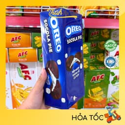 Bánh OREO Socola Pie Vị Dâu, Socola Mềm Ngon Không Để Lại Vụn 168g/Hộp - Thích Ăn Vặt 7