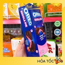 Bánh OREO Socola Pie Vị Dâu, Socola Mềm Ngon Không Để Lại Vụn 168g/Hộp - Thích Ăn Vặt 2