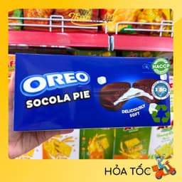 Bánh OREO Socola Pie Vị Dâu, Socola Mềm Ngon Không Để Lại Vụn 168g/Hộp - Thích Ăn Vặt 5