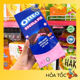Bánh OREO Socola Pie Vị Dâu, Socola Mềm Ngon Không Để Lại Vụn 168g/Hộp - Thích Ăn Vặt 4